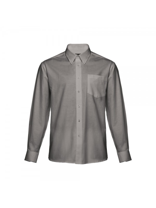 THC TOKYO. Camicia oxford da uomo a maniche lunghe - Grigio THC TOKYO. Camicia oxford da uomo a maniche lunghe - Grigio