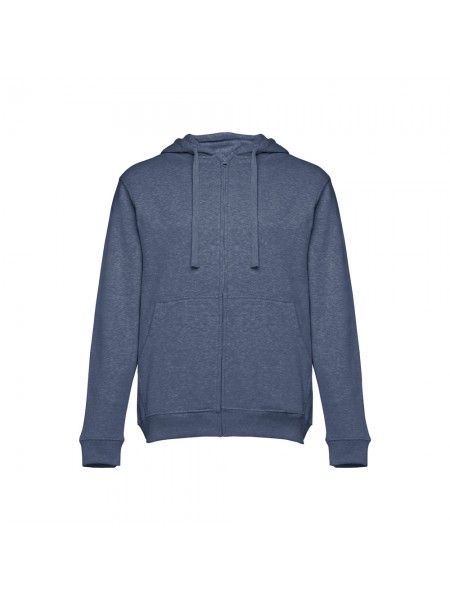THC AMSTERDAM. Felpa da uomo in cotone e poliestere - Blu mélange THC AMSTERDAM. Felpa da uomo in cotone e poliestere - Blu mélange