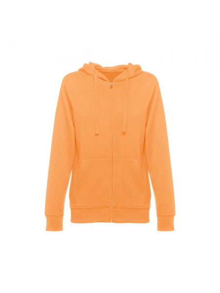 THC AMSTERDAM WOMEN. Felpa da donna in cotone e poliestere - Arancione corallo THC AMSTERDAM WOMEN. Felpa da donna in cotone e poliestere - Arancione corallo