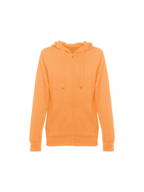 THC AMSTERDAM WOMEN. Felpa da donna in cotone e poliestere - Arancione corallo THC AMSTERDAM WOMEN. Felpa da donna in cotone e poliestere - Arancione corallo