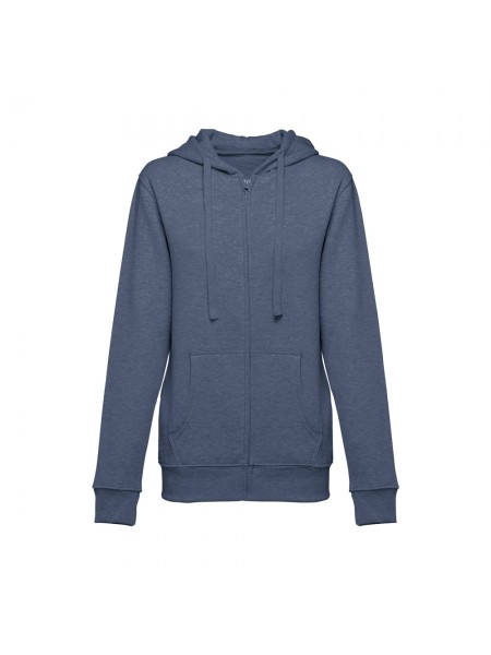 THC AMSTERDAM WOMEN. Felpa da donna in cotone e poliestere - Blu mélange THC AMSTERDAM WOMEN. Felpa da donna in cotone e poliestere - Blu mélange