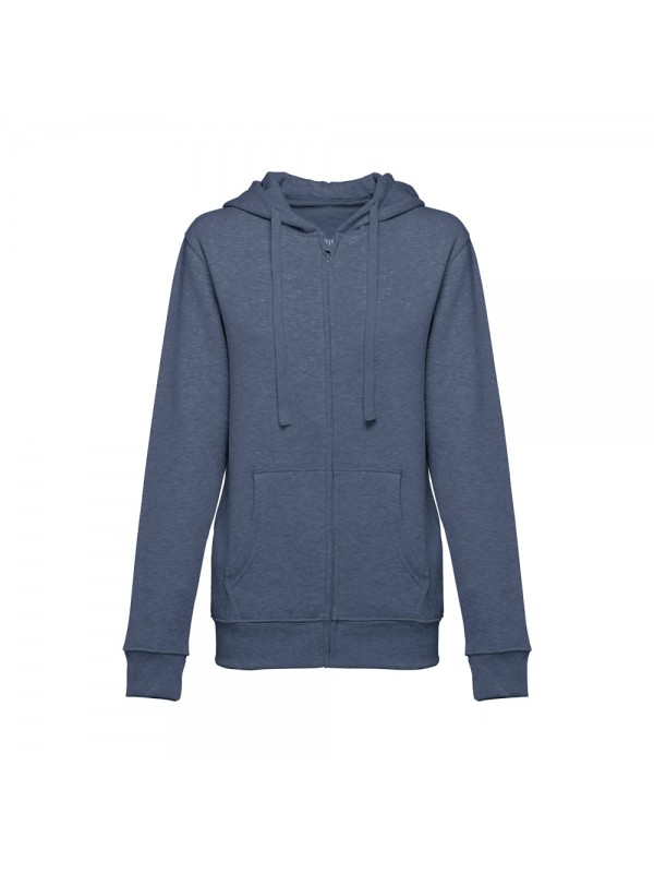 THC AMSTERDAM WOMEN. Felpa da donna in cotone e poliestere - Blu mélange THC AMSTERDAM WOMEN. Felpa da donna in cotone e poliestere - Blu mélange