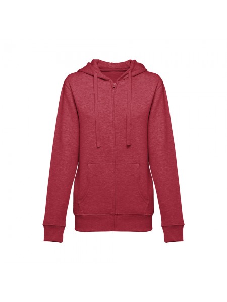 THC AMSTERDAM WOMEN. Felpa da donna in cotone e poliestere - Rosso mélange