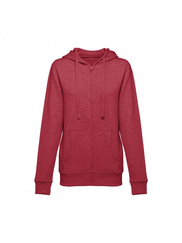 THC AMSTERDAM WOMEN. Felpa da donna in cotone e poliestere - Rosso mélange