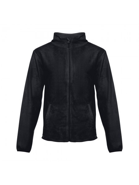 THC HELSINKI. Giacca in pile da uomo in poliestere - Nero THC HELSINKI. Giacca in pile da uomo in poliestere - Nero