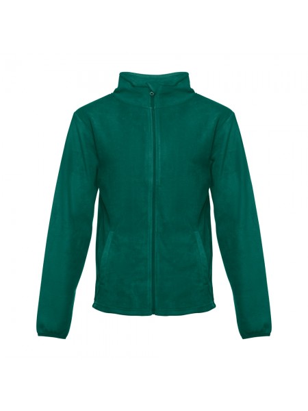 THC HELSINKI. Giacca in pile da uomo in poliestere - Verde scuro THC HELSINKI. Giacca in pile da uomo in poliestere - Verde scuro
