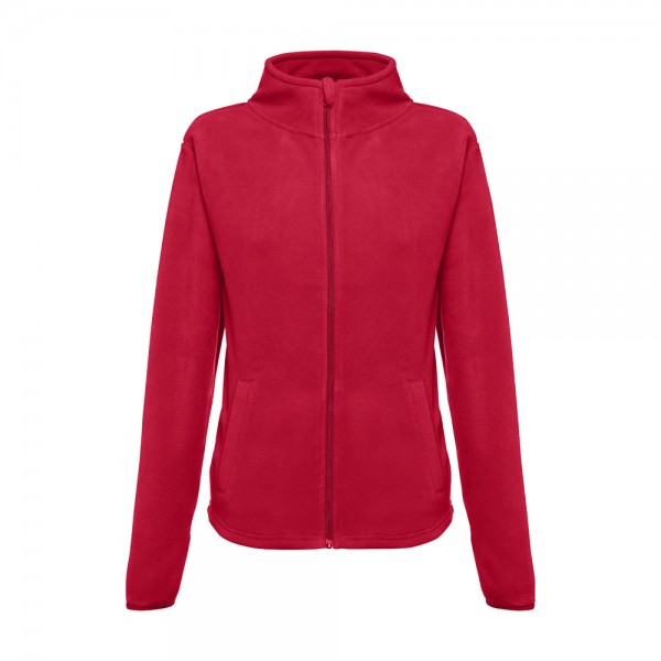 THC HELSINKI WOMEN. Giacca in pile sfiancata in poliestere da donna - Rosso