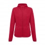 THC HELSINKI WOMEN. Giacca in pile sfiancata in poliestere da donna - Rosso