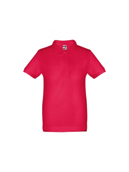 THC ADAM KIDS. Polo in cotone a maniche corte per bambini (unisex) - Rosso THC ADAM KIDS. Polo in cotone a maniche corte per bambini (unisex) - Rosso