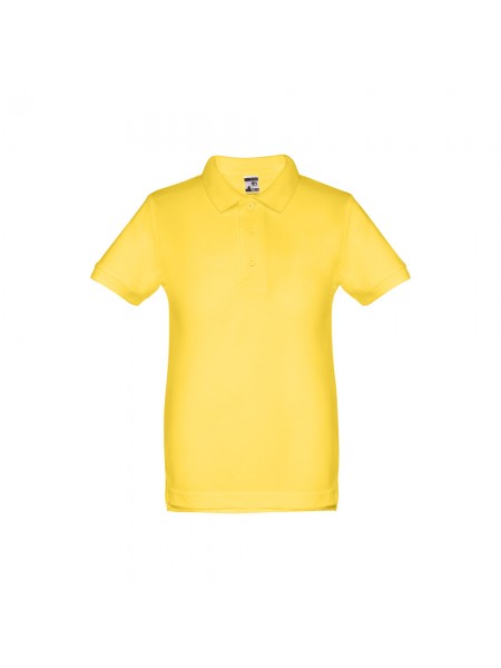 THC ADAM KIDS. Polo in cotone a maniche corte per bambini (unisex) - Giallo THC ADAM KIDS. Polo in cotone a maniche corte per bambini (unisex) - Giallo