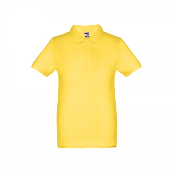 THC ADAM KIDS. Polo in cotone a maniche corte per bambini (unisex) - Giallo