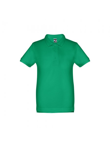 THC ADAM KIDS. Polo in cotone a maniche corte per bambini (unisex) - Verde THC ADAM KIDS. Polo in cotone a maniche corte per bambini (unisex) - Verde