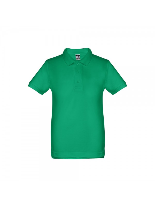 THC ADAM KIDS. Polo in cotone a maniche corte per bambini (unisex) - Verde