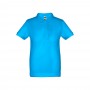 THC ADAM KIDS. Polo in cotone a maniche corte per bambini (unisex) - Azzurro mare