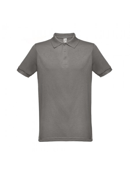 THC BERLIN. Polo da uomo a maniche corte - Grigio THC BERLIN. Polo da uomo a maniche corte - Grigio