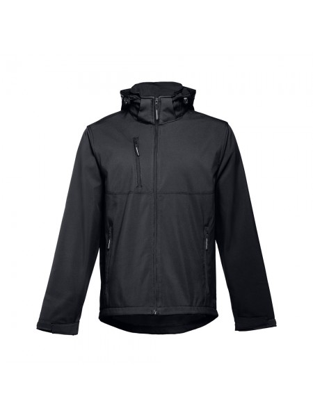 THC ZAGREB. Giacca softshell da uomo in poliestere ed elastan - Nero THC ZAGREB. Giacca softshell da uomo in poliestere ed elastan - Nero