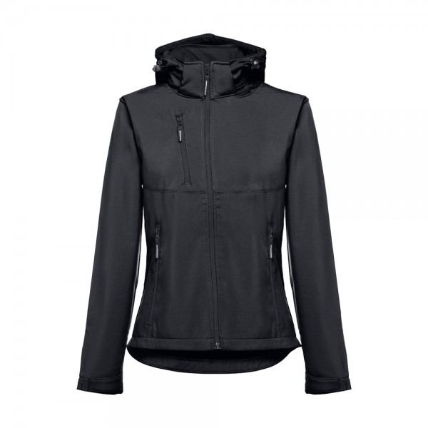 THC ZAGREB WOMEN. Giacca softshell da donna sfiancata - Nero