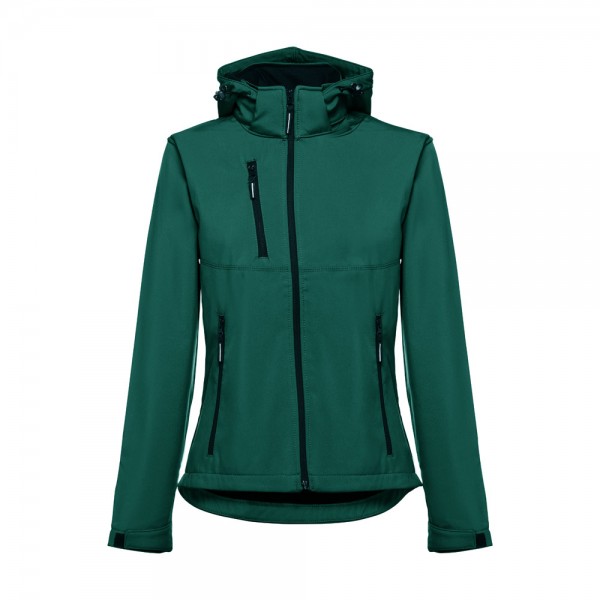 THC ZAGREB WOMEN. Giacca softshell da donna sfiancata - Verde scuro