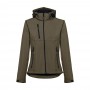 THC ZAGREB WOMEN. Giacca softshell da donna sfiancata - Verde militare
