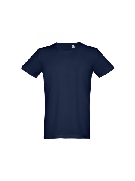 THC SAN MARINO. T-shirt da uomo a maniche corte in cotone piqué - Blu