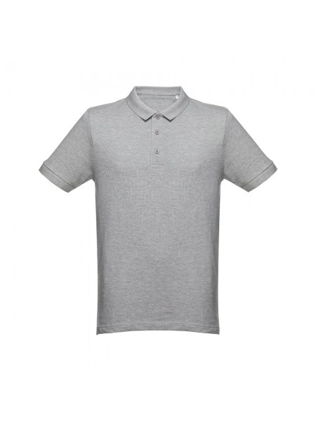 THC MONACO. Polo da uomo - Grigio chiaro mélange THC MONACO. Polo da uomo - Grigio chiaro mélange