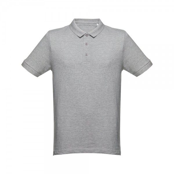 THC MONACO. Polo da uomo - Grigio chiaro mélange