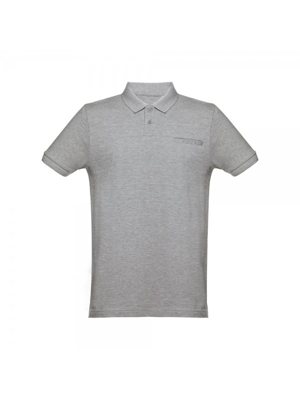THC DHAKA. Polo da uomo - Grigio chiaro mélange THC DHAKA. Polo da uomo - Grigio chiaro mélange