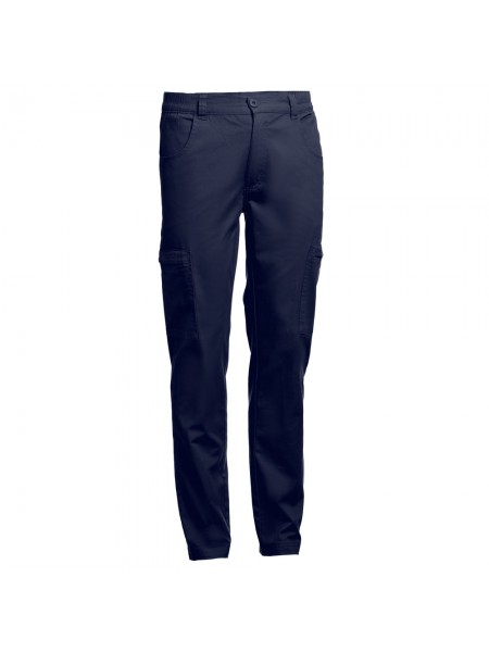 THC TALLINN. Pantaloni in cotone ed elastan - Blu scuro