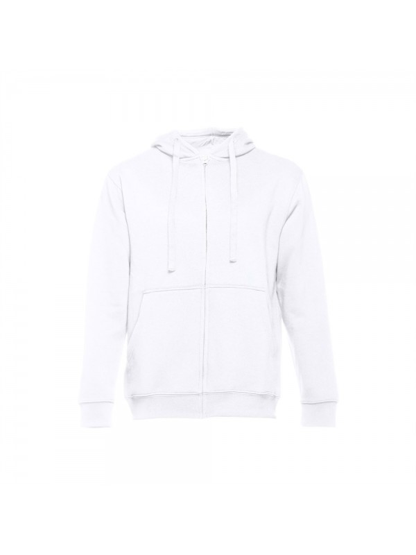 THC AMSTERDAM WH. Felpa da uomo con cappuccio e zip - Bianco THC AMSTERDAM WH. Felpa da uomo con cappuccio e zip - Bianco