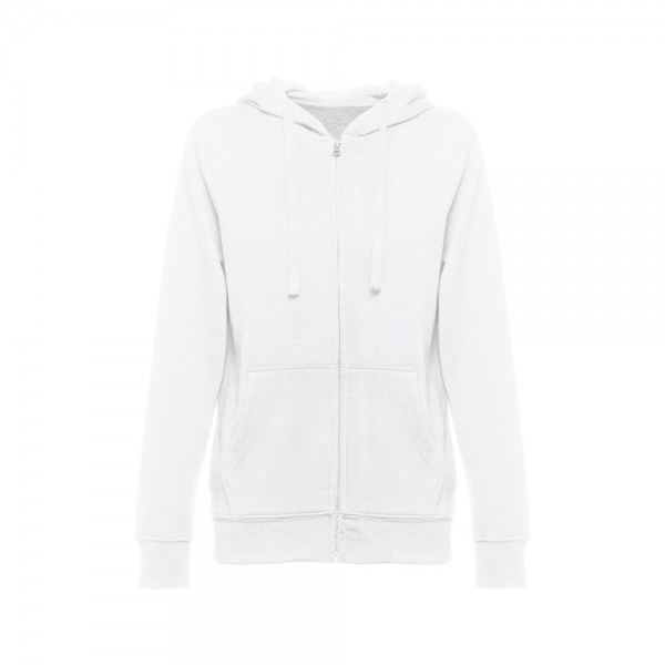 THC AMSTERDAM WOMEN WH. Felpa da donna con cappuccio e zip - Bianco