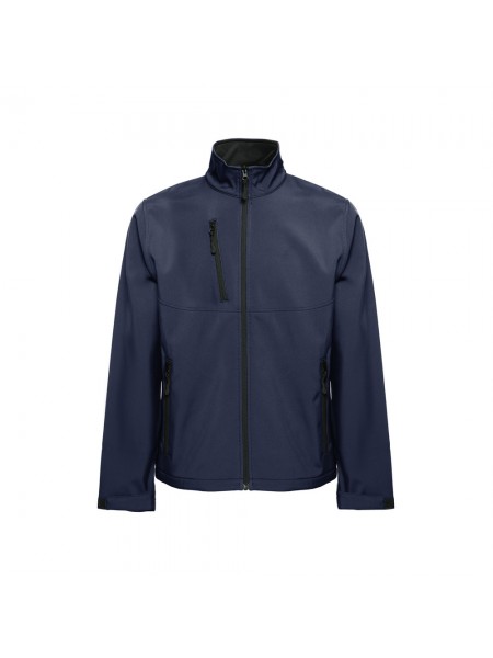 THC EANES. Giacca softshell (unisex) in poliestere ed elastan - Blu scuro THC EANES. Giacca softshell (unisex) in poliestere ed elastan - Blu scuro
