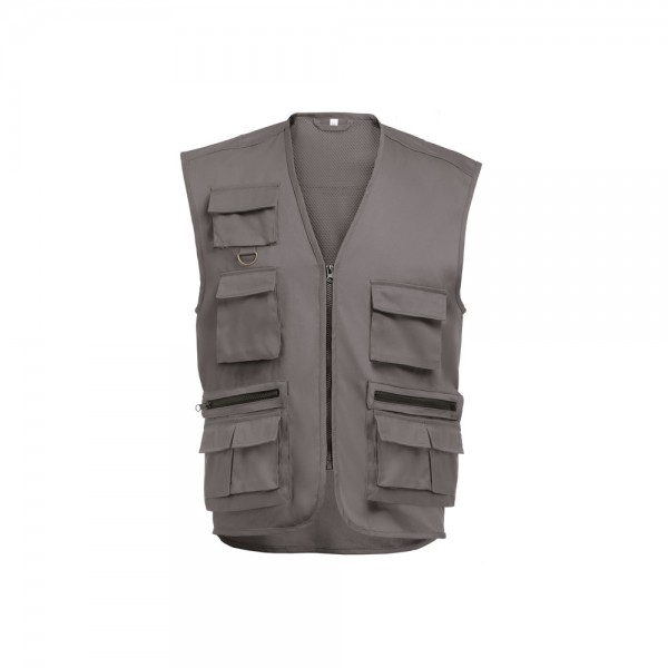 THC PIXEL. Gilet (200 g/m²) in poliestere e cotone - Grigio