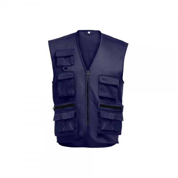 THC PIXEL. Gilet (200 g/m²) in poliestere e cotone - Blu scuro