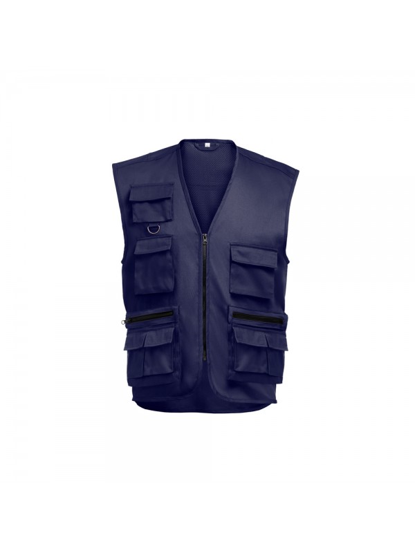 THC PIXEL. Gilet (200 g/m²) in poliestere e cotone - Blu scuro THC PIXEL. Gilet (200 g/m²) in poliestere e cotone - Blu scuro