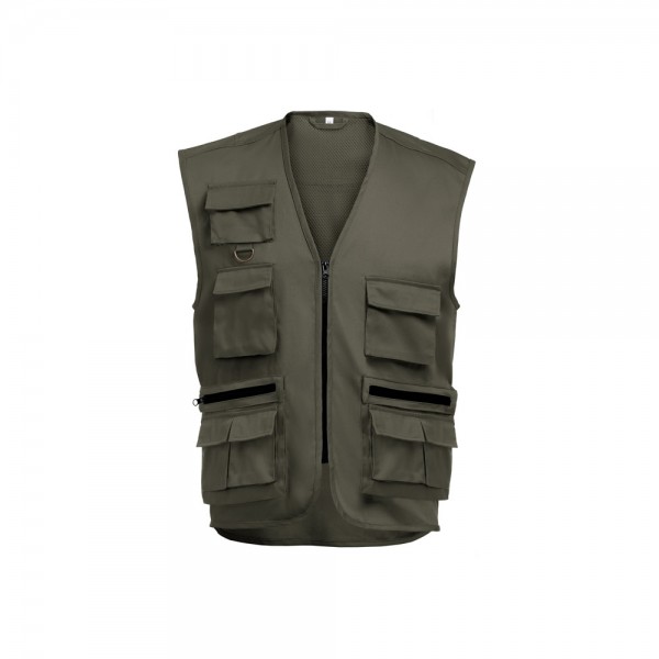 THC PIXEL. Gilet (200 g/m²) in poliestere e cotone - Verde militare