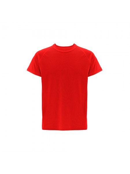 THC MOVE. T-shirt tecnica a maniche corte in poliestere - Rosso THC MOVE. T-shirt tecnica a maniche corte in poliestere - Rosso