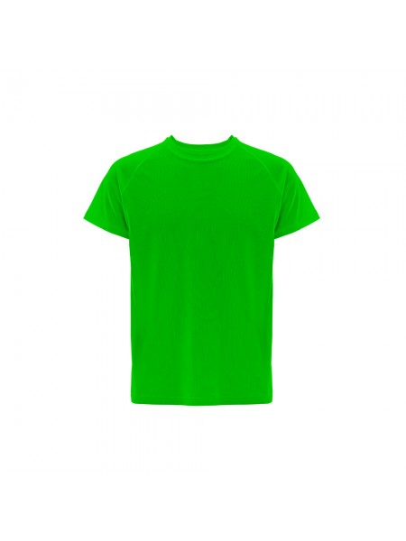 THC MOVE. T-shirt tecnica a maniche corte in poliestere - Lime THC MOVE. T-shirt tecnica a maniche corte in poliestere - Lime