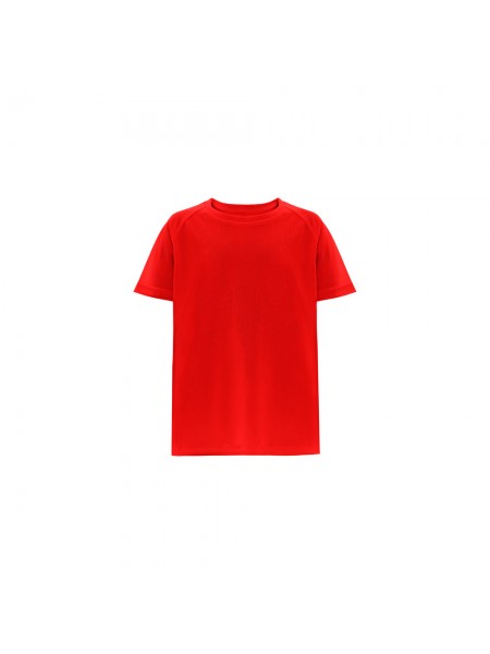 THC MOVE KIDS. T-shirt tecnica da bambino a maniche corte in poliestere - Rosso