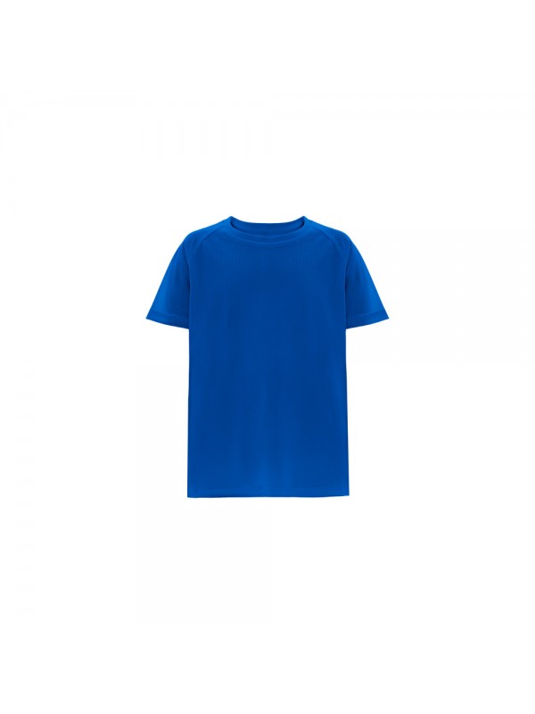THC MOVE KIDS. T-shirt tecnica da bambino a maniche corte in poliestere - Blu reale THC MOVE KIDS. T-shirt tecnica da bambino a maniche corte in poliestere - Blu reale