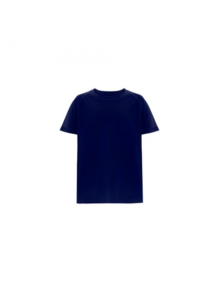 THC MOVE KIDS. T-shirt tecnica da bambino a maniche corte in poliestere - Blu scuro