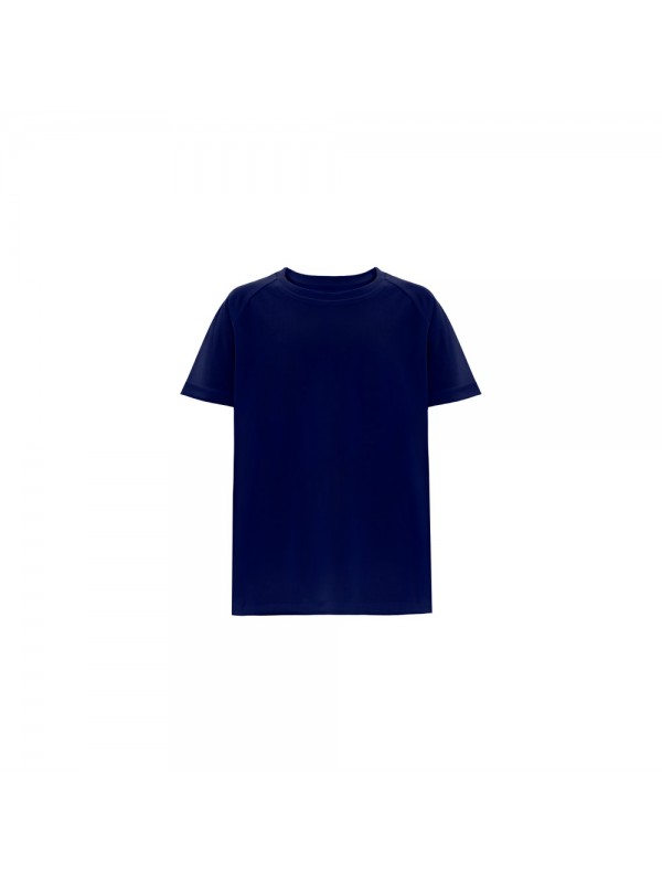 THC MOVE KIDS. T-shirt tecnica da bambino a maniche corte in poliestere - Blu scuro THC MOVE KIDS. T-shirt tecnica da bambino a maniche corte in poliestere - Blu scuro