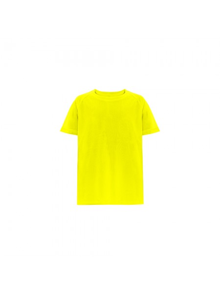 THC MOVE KIDS. T-shirt tecnica da bambino a maniche corte in poliestere - Giallo hexachrome
