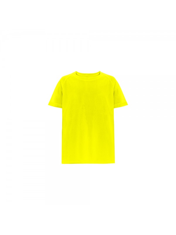 THC MOVE KIDS. T-shirt tecnica da bambino a maniche corte in poliestere - Giallo hexachrome THC MOVE KIDS. T-shirt tecnica da bambino a maniche corte in poliestere - Giallo hexachrome