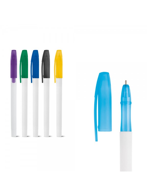 JADE. Penna a sfera in PP con corpo bianco