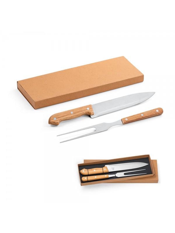 SALSA. Set per barbecue composto da 2 utensili in bambú e acciaio inossidabile SALSA. Set per barbecue composto da 2 utensili in bambú e acciaio inossidabile