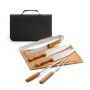 FLARE. Set per il barbecue 5 utensili in legno e acciaio inox