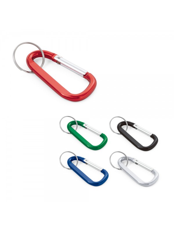 MATTHEW. Moschettone in alluminio con anello portachiavi MATTHEW. Moschettone in alluminio con anello portachiavi