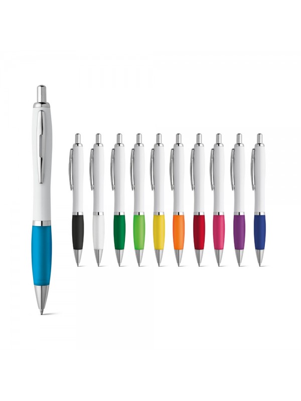 MOVE BK. Penna a sfera in ABS con clip e dettagli in metallo MOVE BK. Penna a sfera in ABS con clip e dettagli in metallo
