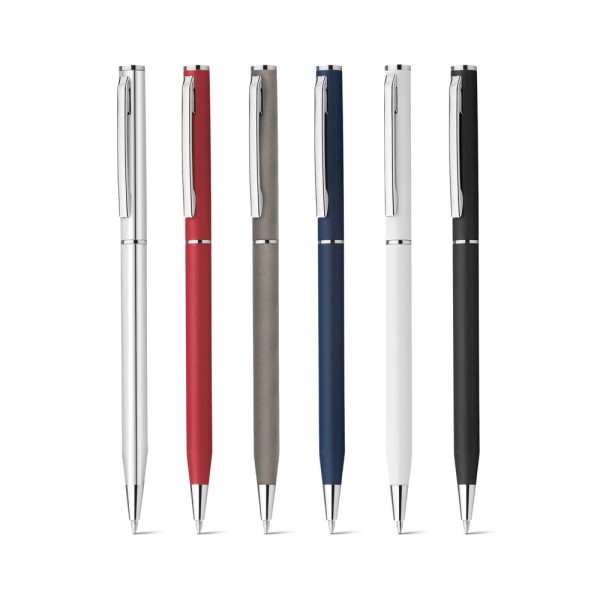 LESLEY METALLIC. Penna a sfera in alluminio con clip e meccanismo a rotazione