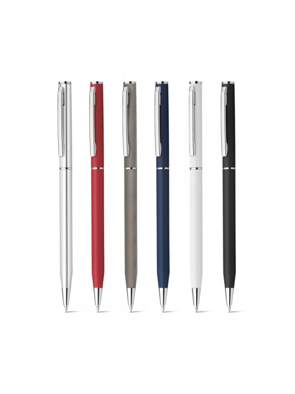 LESLEY METALLIC. Penna a sfera in alluminio con clip e meccanismo a rotazione LESLEY METALLIC. Penna a sfera in alluminio con clip e meccanismo a rotazione